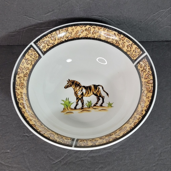 Zebra Safari Bowl by Tabletops Unlimited Excellent condition RARE - Picture 6 of 6